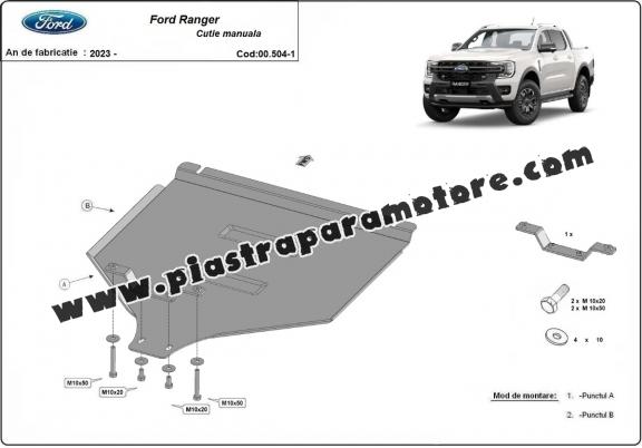 Protezione di acciaio per il cambio manuale Ford Ranger