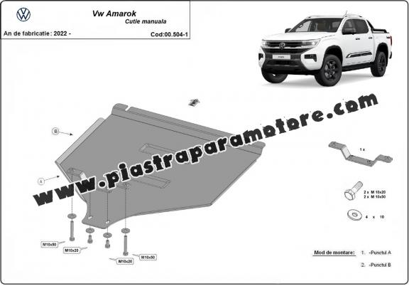 Protezione di acciaio per il cambio manuale Volkswagen Amarok